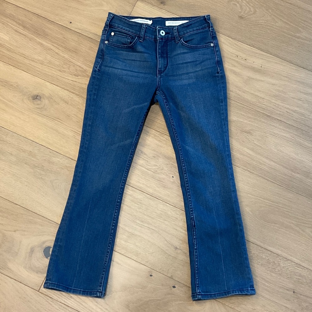 Pilcro and the Letterpress Blue Women's High-Rise Cropped Boot Cut Jeans